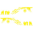 2 PCS/Set D-123 Soldiers Pattern Car Modified Decorative Sticker(Yellow) - Decorative Sticker by PMC TechLife | Online Shopping South Africa | PMC TechLife | Buy Now Pay Later Mobicred