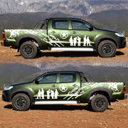 2 PCS/Set D-123 Soldiers Pattern Car Modified Decorative Sticker(White)
