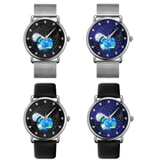 SKMEI 9283 Stainless Steel Buckle Glass Mirror Water-resistant Quartz Watch, Shape:Leather Belt(Black)