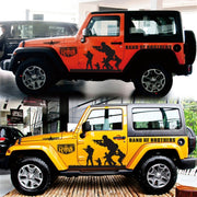 2 PCS/Set D-135 Band of Brothers Pattern Car Modified Decorative Sticker(Black)