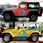 2 PCS/Set D-135 Band of Brothers Pattern Car Modified Decorative Sticker(Blue)