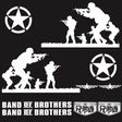 2 PCS/Set D-135 Band of Brothers Pattern Car Modified Decorative Sticker(White) - free shipping - PMC TechLife - Order now!