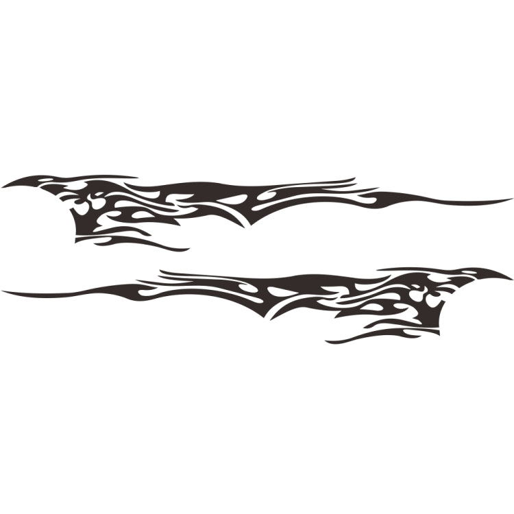 2 PCS/Set D-144 Fire Element Pattern Car Modified Decorative Sticker(Black)