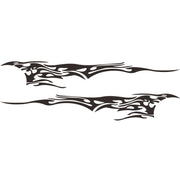 2 PCS/Set D-144 Fire Element Pattern Car Modified Decorative Sticker(Black)