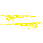 2 PCS/Set D-144 Fire Element Pattern Car Modified Decorative Sticker(Yellow)