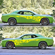 2 PCS/Set D-144 Fire Element Pattern Car Modified Decorative Sticker(Yellow)