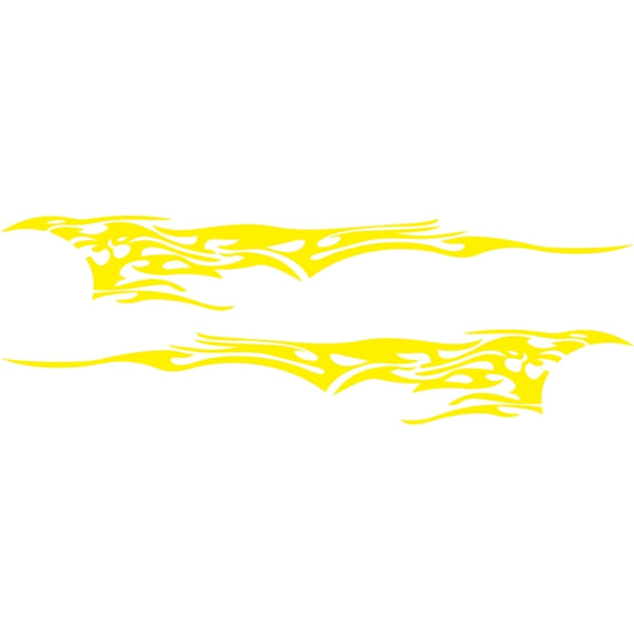 2 PCS/Set D-144 Fire Element Pattern Car Modified Decorative Sticker(Yellow)