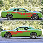 2 PCS/Set D-144 Fire Element Pattern Car Modified Decorative Sticker(Red)