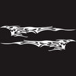 2 PCS/Set D-144 Fire Element Pattern Car Modified Decorative Sticker(White) - Decorative Sticker by PMC TechLife | Online Shopping South Africa | PMC TechLife | Buy Now Pay Later Mobicred