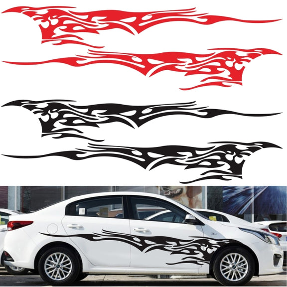 2 PCS/Set D-144 Fire Element Pattern Car Modified Decorative Sticker(Yellow)