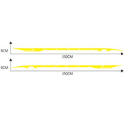 2 PCS/Set D-178 Waistline Pattern Car Modified Decorative Sticker(Yellow)