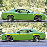 2 PCS/Set D-178 Waistline Pattern Car Modified Decorative Sticker(Yellow)