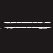 2 PCS/Set D-178 Waistline Pattern Car Modified Decorative Sticker(White)