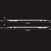 2 PCS/Set D-178 Waistline Pattern Car Modified Decorative Sticker(White)