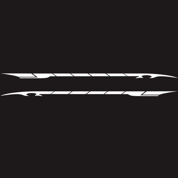 2 PCS/Set D-178 Waistline Pattern Car Modified Decorative Sticker(White)