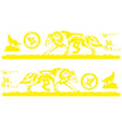 2 PCS/Set D-180 Wolf Totem Pattern Car Modified Decorative Sticker(Yellow) - Decorative Sticker by PMC TechLife | Online Shopping South Africa | PMC TechLife | Buy Now Pay Later Mobicred