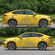 2 PCS/Set D-180 Wolf Totem Pattern Car Modified Decorative Sticker(Light Grey)