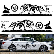 2 PCS/Set D-180 Wolf Totem Pattern Car Modified Decorative Sticker(Yellow)