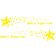 2 PCS/Set D-207 Star Pattern Car Modified Decorative Sticker(Yellow) - Decorative Sticker by PMC Jewellery | Online Shopping South Africa | PMC Jewellery | Buy Now Pay Later Mobicred