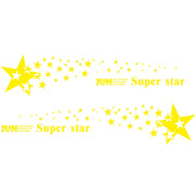 2 PCS/Set D-207 Star Pattern Car Modified Decorative Sticker(Yellow)