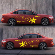 2 PCS/Set D-207 Star Pattern Car Modified Decorative Sticker(Yellow)