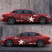 2 PCS/Set D-207 Star Pattern Car Modified Decorative Sticker(White)