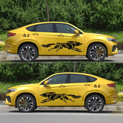 2 PCS/Set D-218 Wolf Totem Pattern Car Modified Decorative Sticker(Black)