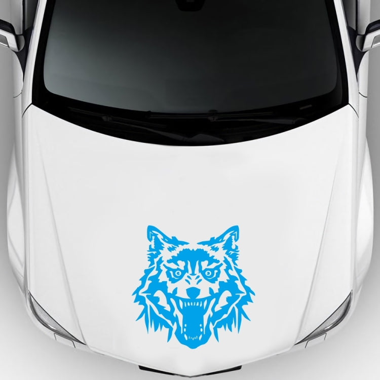 2 PCS/Set D-218 Wolf Totem Pattern Car Modified Decorative Sticker(Blue)