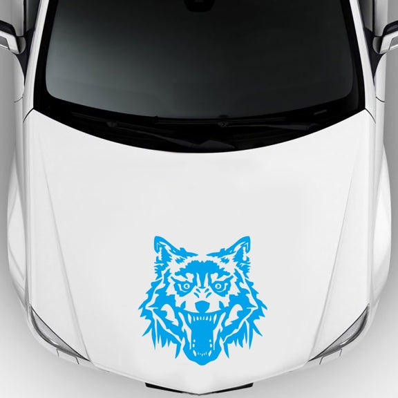 2 PCS/Set D-218 Wolf Totem Pattern Car Modified Decorative Sticker(Blue)