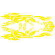 2 PCS/Set D-218 Wolf Totem Pattern Car Modified Decorative Sticker(Yellow) - Decorative Sticker by PMC Jewellery | Online Shopping South Africa | PMC Jewellery | Buy Now Pay Later Mobicred