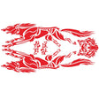 2 PCS/Set D-218 Wolf Totem Pattern Car Modified Decorative Sticker(Red) - Decorative Sticker by PMC Jewellery | Online Shopping South Africa | PMC Jewellery | Buy Now Pay Later Mobicred