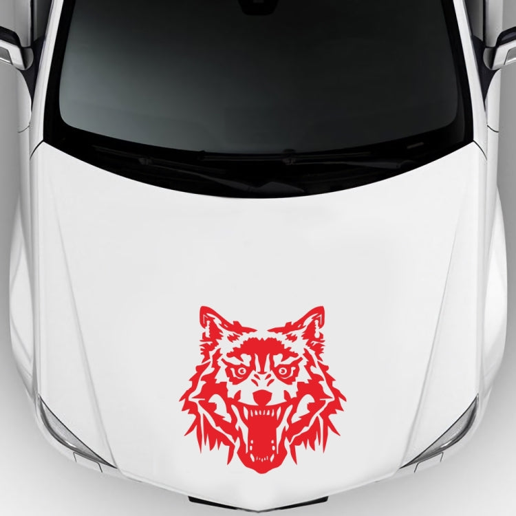 2 PCS/Set D-218 Wolf Totem Pattern Car Modified Decorative Sticker(Red)