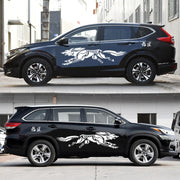 2 PCS/Set D-218 Wolf Totem Pattern Car Modified Decorative Sticker(White)