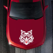 2 PCS/Set D-218 Wolf Totem Pattern Car Modified Decorative Sticker(White)