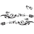2 PCS/Set D-251 Butterfly Love Flowers Pattern Car Modified Decorative Sticker(Black) - Decorative Sticker by PMC TechLife | Online Shopping South Africa | PMC TechLife | Buy Now Pay Later Mobicred