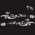 2 PCS/Set D-251 Butterfly Love Flowers Pattern Car Modified Decorative Sticker(White) - Decorative Sticker by PMC TechLife | Online Shopping South Africa | PMC TechLife | Buy Now Pay Later Mobicred