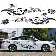 2 PCS/Set D-251 Butterfly Love Flowers Pattern Car Modified Decorative Sticker(Yellow)