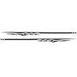 2 PCS/Set D-280 Flame Streak Pattern Car Modified Decorative Sticker(Black) - Decorative Sticker by PMC TechLife | Online Shopping South Africa | PMC TechLife | Buy Now Pay Later Mobicred