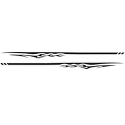 2 PCS/Set D-280 Flame Streak Pattern Car Modified Decorative Sticker(Black)