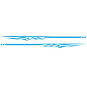2 PCS/Set D-280 Flame Streak Pattern Car Modified Decorative Sticker(Blue)