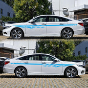 2 PCS/Set D-280 Flame Streak Pattern Car Modified Decorative Sticker(Blue)