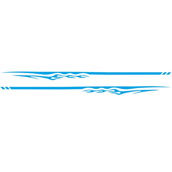 2 PCS/Set D-280 Flame Streak Pattern Car Modified Decorative Sticker(Blue)