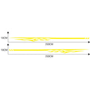 2 PCS/Set D-280 Flame Streak Pattern Car Modified Decorative Sticker(Yellow)