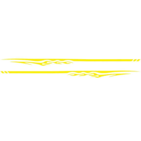 2 PCS/Set D-280 Flame Streak Pattern Car Modified Decorative Sticker(Yellow)