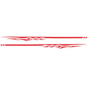 2 PCS/Set D-280 Flame Streak Pattern Car Modified Decorative Sticker(Red)