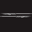 2 PCS/Set D-280 Flame Streak Pattern Car Modified Decorative Sticker(White) - Decorative Sticker by PMC TechLife | Online Shopping South Africa | PMC TechLife | Buy Now Pay Later Mobicred