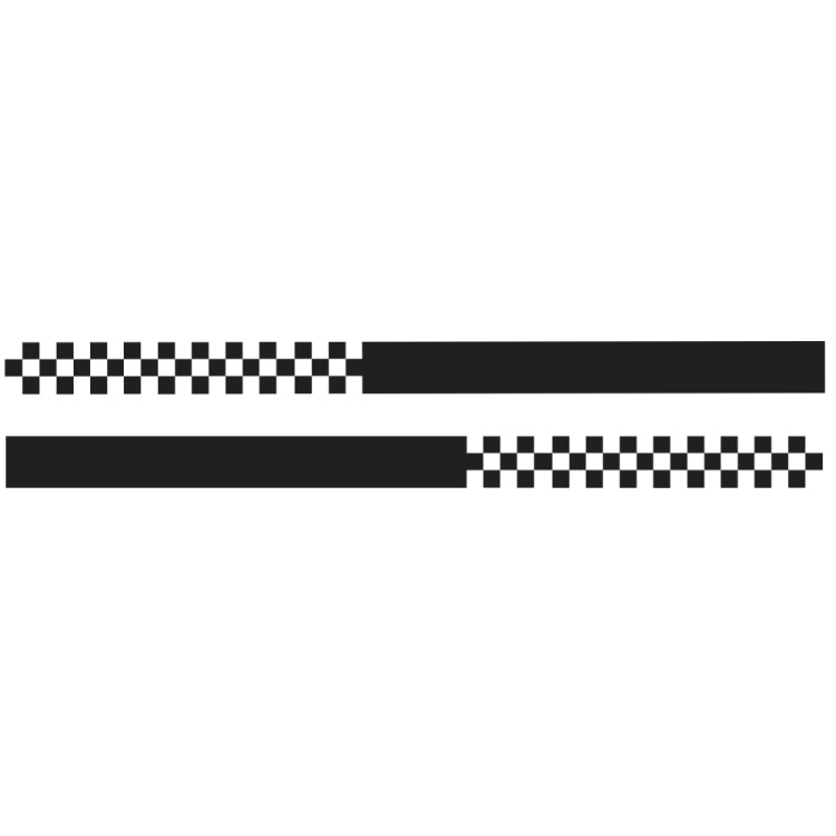 2 PCS/Set D-282 Waistline Pattern Car Modified Decorative Sticker(Black)