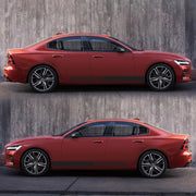 2 PCS/Set D-282 Waistline Pattern Car Modified Decorative Sticker(Black)