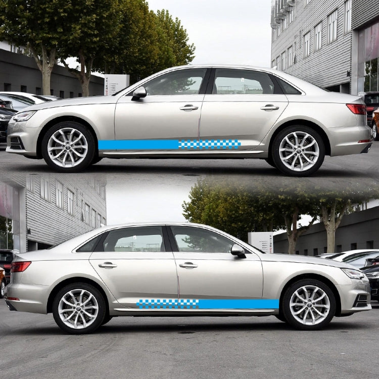 2 PCS/Set D-282 Waistline Pattern Car Modified Decorative Sticker(Blue)