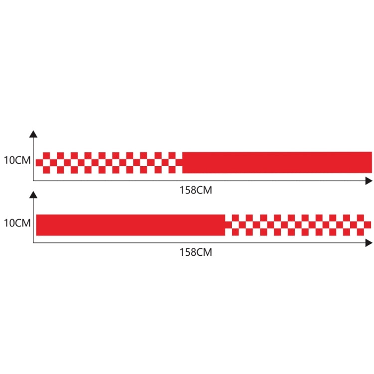 2 PCS/Set D-282 Waistline Pattern Car Modified Decorative Sticker(Red)